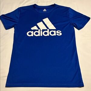 Adidas Royal Blue Tee with White Logo